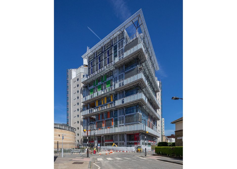 Guy’s Cancer Centre, designed by RSH+P and Stantec as a series of stacked ‘care villages’.