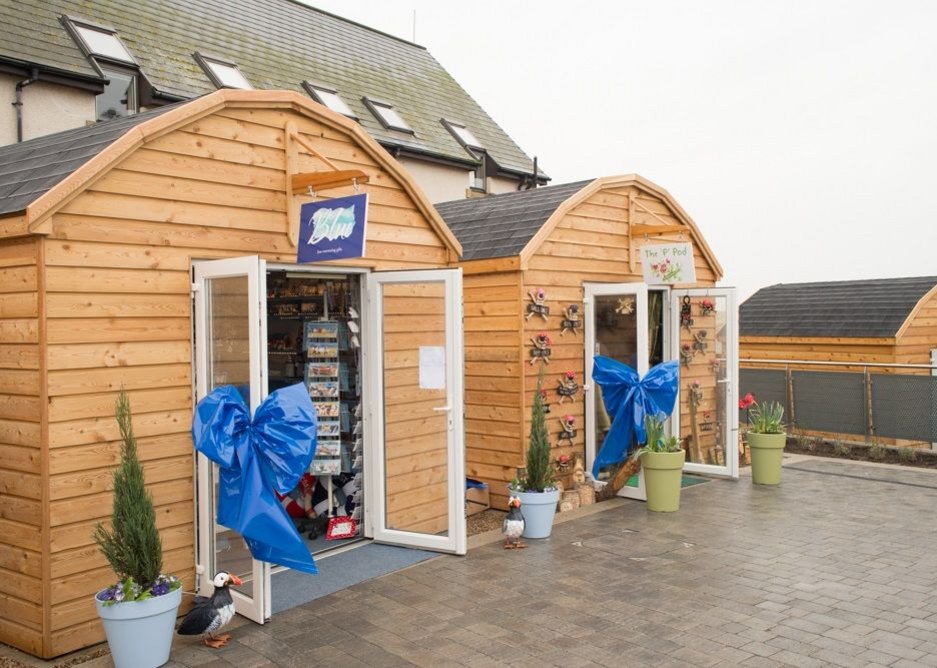 Amble Harbour Village pods and development. JDDK architects.