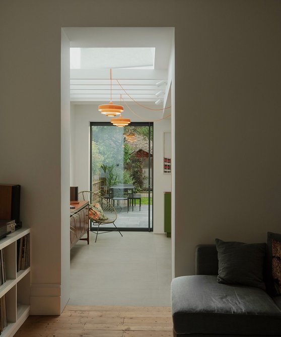 View from the front reception rooms into the extension.