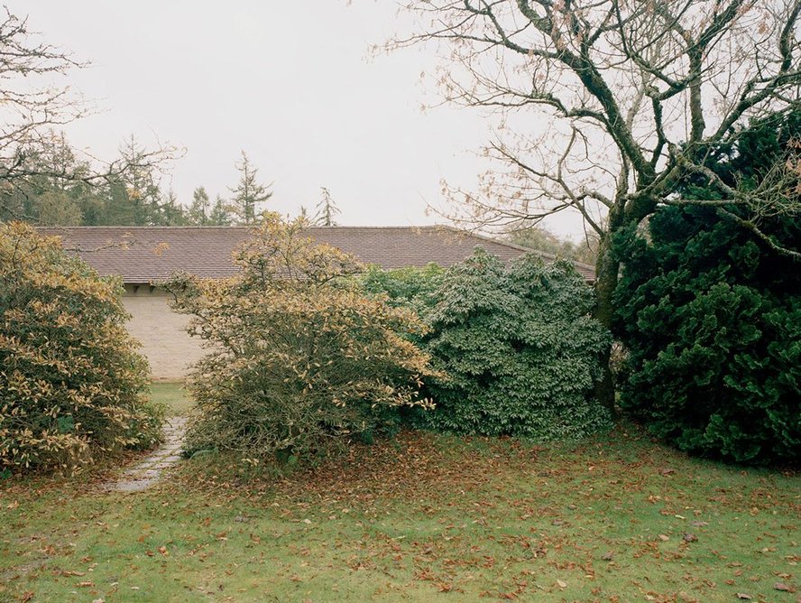 Woods and a wild meadow surround the property.