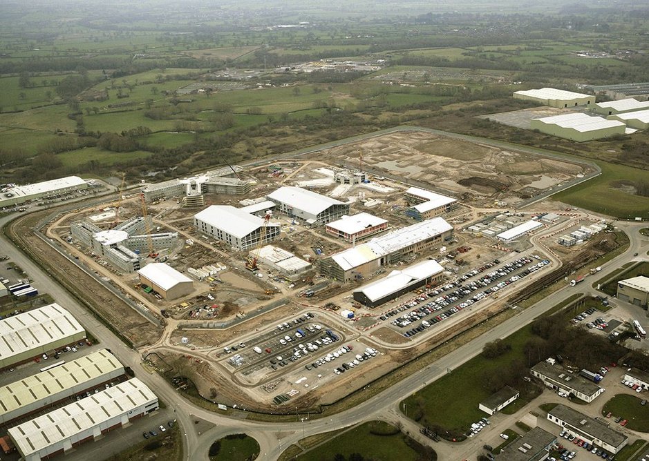 The site of HMP Berwyn, Wrexham, in North Wales.