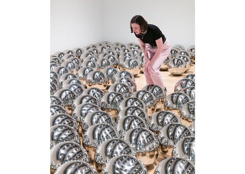 Installation view of Yayoi Kusama_ Narcissus Garden, 1966–, at Space Shifters,
