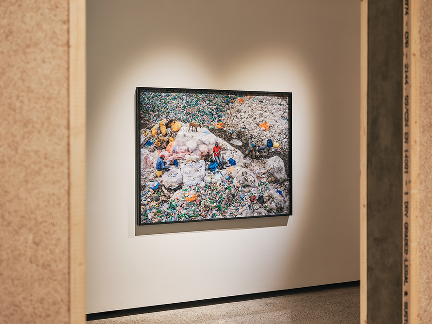 Dandora Landfill #3, Plastics Recycling, Nairobi, Kenya, by Edward Burtynsky, 2016, from Waste Age: What can design do? at the Design Museum