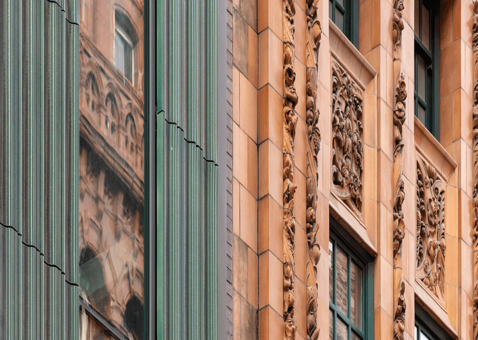 TP Bennett's facade design interprets local character through the use of terracotta, like nearby Victorian buildings.