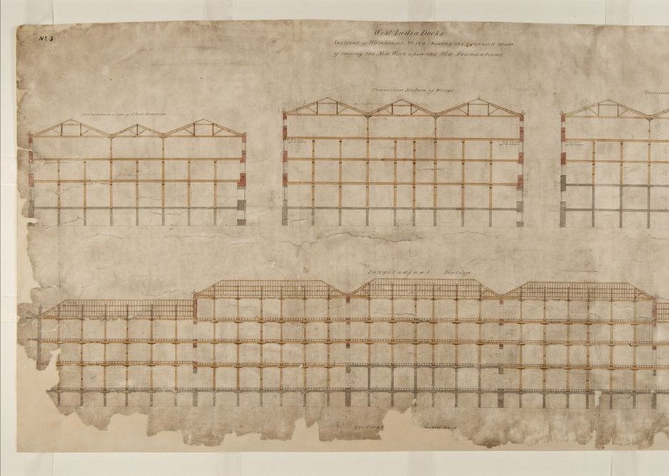 Elevation of Nos.1 and 9 warehouses.