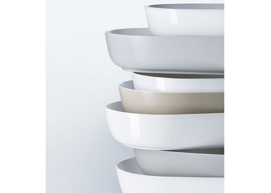 Luv basins are available in White, Grey and Sand matt exterior surfaces as well as classic Glazed White.