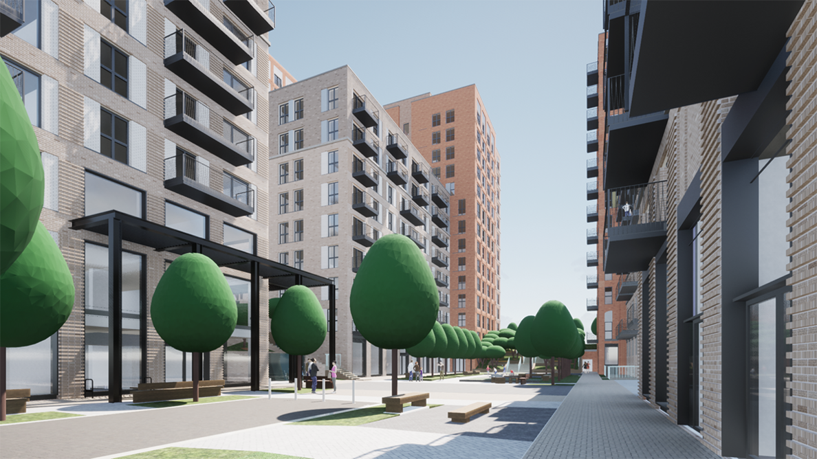 The Eight Gardens at Watford, designed in Vectorworks and rendered in Twinmotion.
