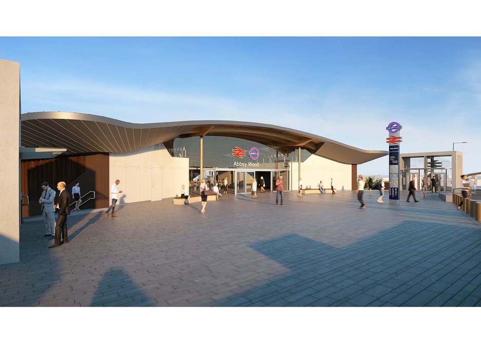 Elizabeth Line station Abbey Wood. Peabody is positively pious about connections for the future.