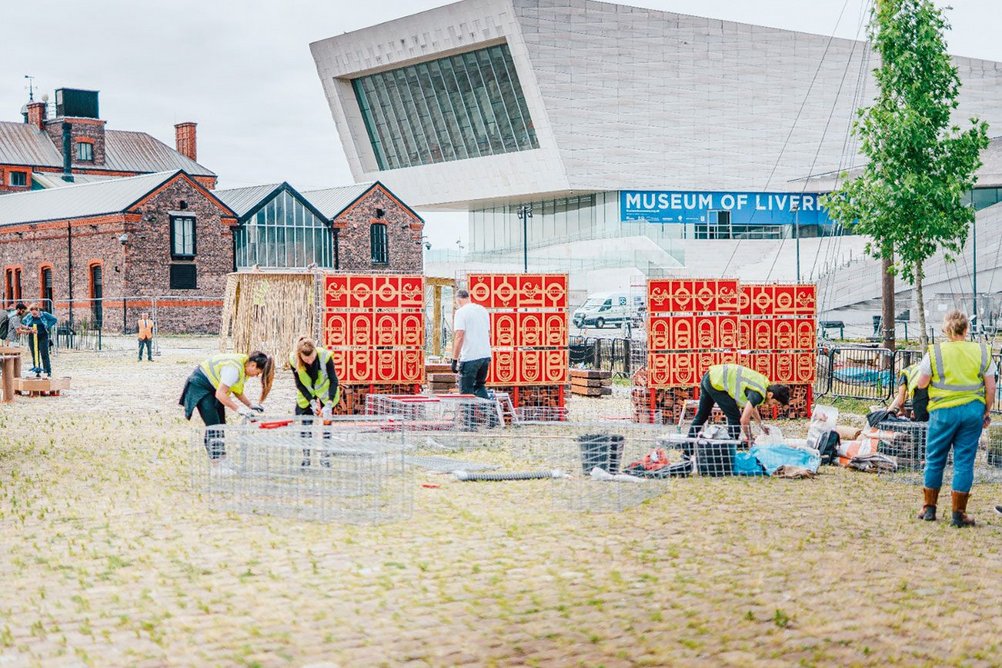 A pop-up installation, ‘Sankofa Docks’, to demonstrate  a way of transforming the waterfront of Liverpool. HSA was local architect in a competition team including JA Projects  and Denmark’s BIG.