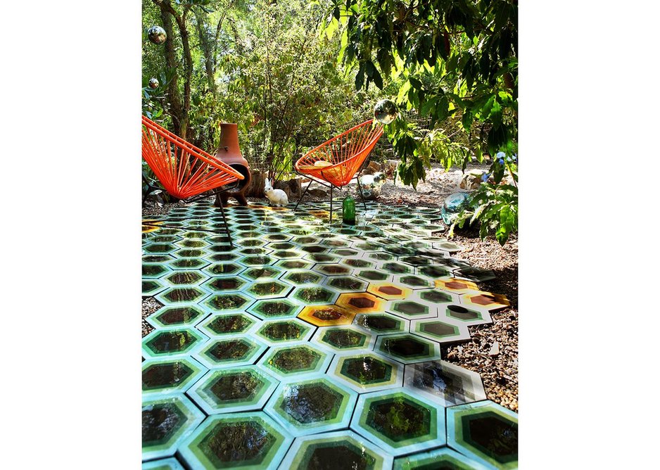Cement and ceramic 'Hex' tiles by Kismet (Tracy Reinberg).