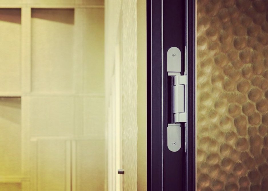 The Tectus concealed hinge enables unrebated doors to be completely flush and integrated.