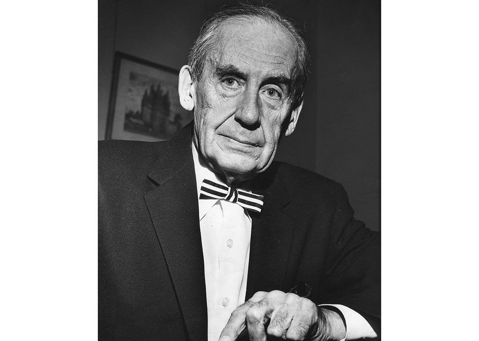 Walter Gropius on receiving the Royal Gold Medal at the Royal Institute of British Architects, London.