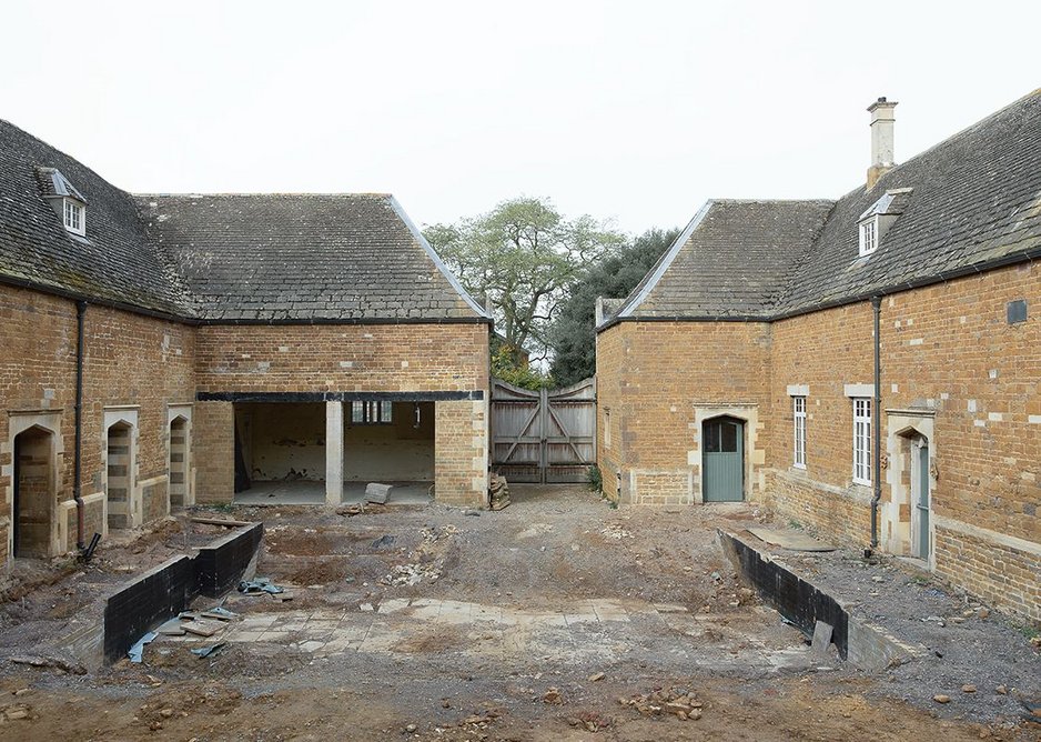 The original courtyard with dug-out orchestra pit.