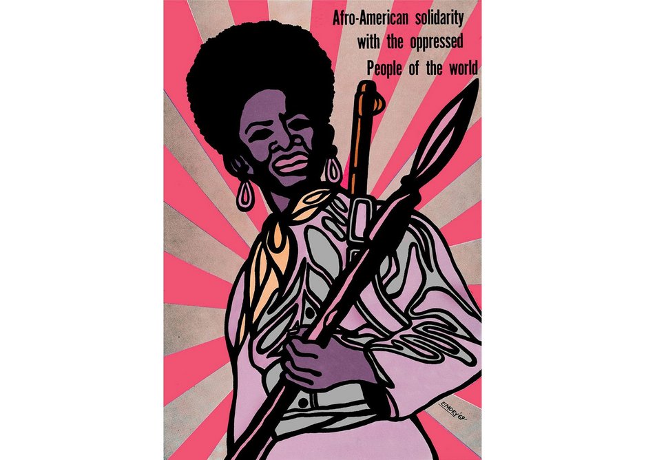 Afro-American Solidarity with the Oppressed People of the World, Emory Douglas, 1969.  Collection of the Oakland Museum of California.