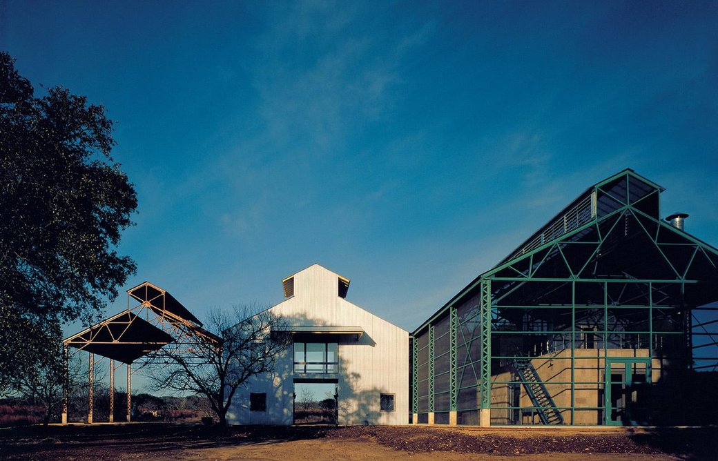 Carraro Residence (1990) reuses a steel-framed structure and features a large screened porch.