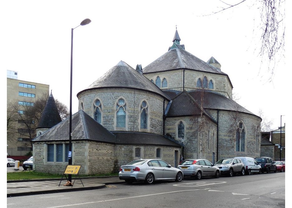 Externally St George’s Church in Tufnell Park, London, has a fairy-tale quality in its use of different compositional volumes, as well as motifs inspired by the buildings Truefitt saw during his trip to the continent as a young man.