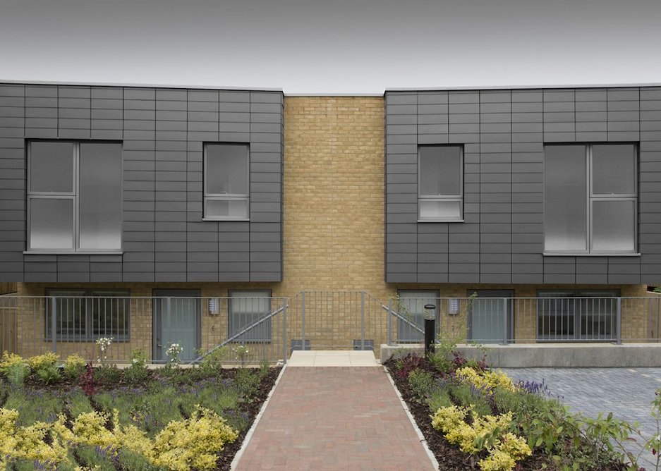 The exterior of Alexander Sedgley architects' design for William Mews, London, which combines Marley Eternit’s Vertigo cement slates with London stock brick.