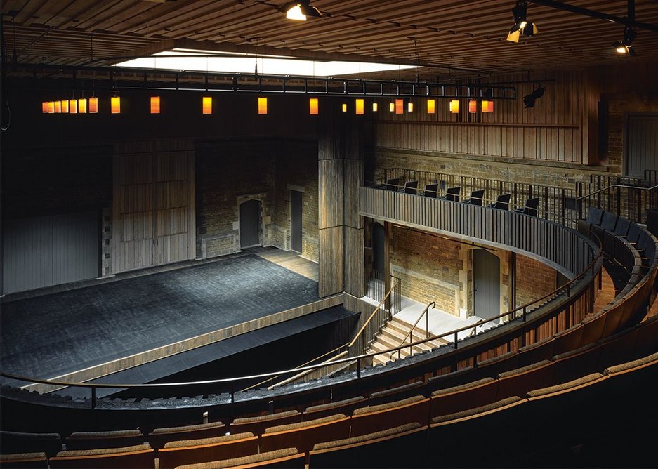 The 400-seat auditorium, with its horseshoe relationship to the stage, has real intimacy.
