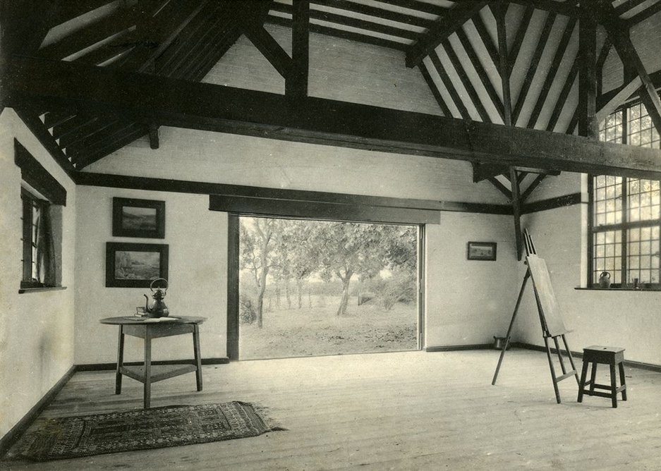Barry Parker (1867-1947). Photograph: The Den, studio of the artist CJ Fox in Letchworth Garden City. Courtesy of the Garden City Collection. From Barry Parker: Architecture for All at the Broadway Gallery in Letchworth.