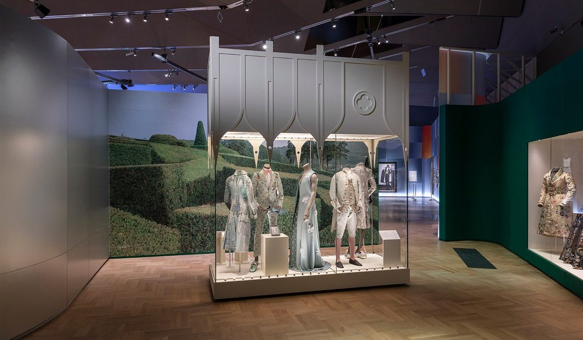Installation view of the Fashioning Masculinities exhibition at V&A (c) Victoria and Albert Museum, London.