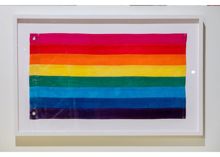 Rainbow Flag, designed by Gilbert Baker, at California: Designing Freedom.