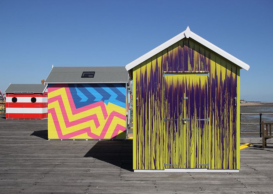 Wish You Were Here, an exhibition of ten artist-designed beach-huts at Southend Pier.