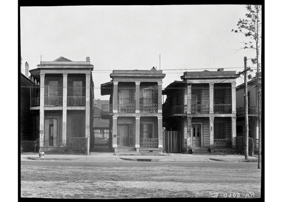 Walker Evans, Frame Houses, New Orleans, Louisiana, 1936.