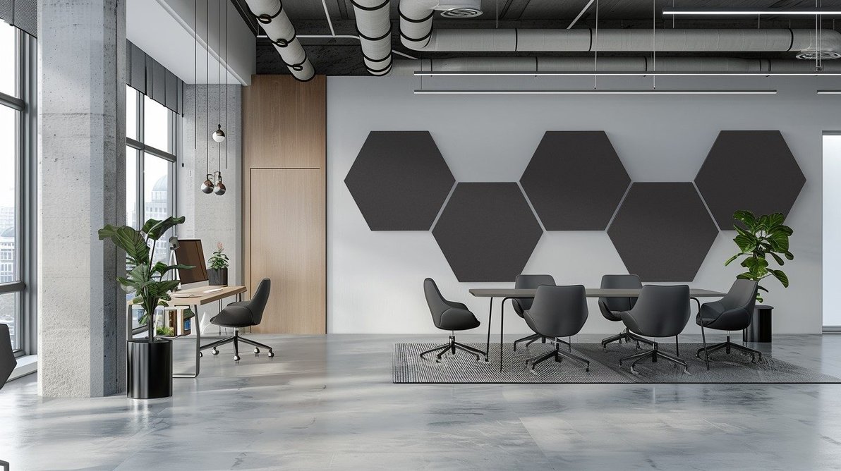 Hexagons: a practical way to manage ambient noise while making a design statement.