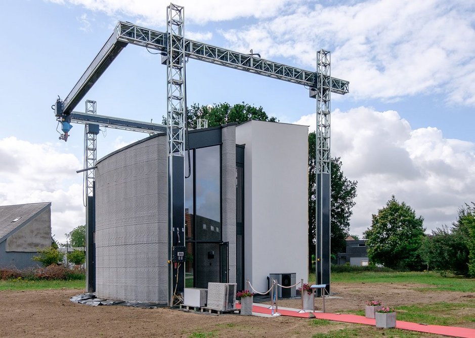 The prototype 90 sq m house was constructed using a BOD2 gantry-style printer measuring 10 x 10m