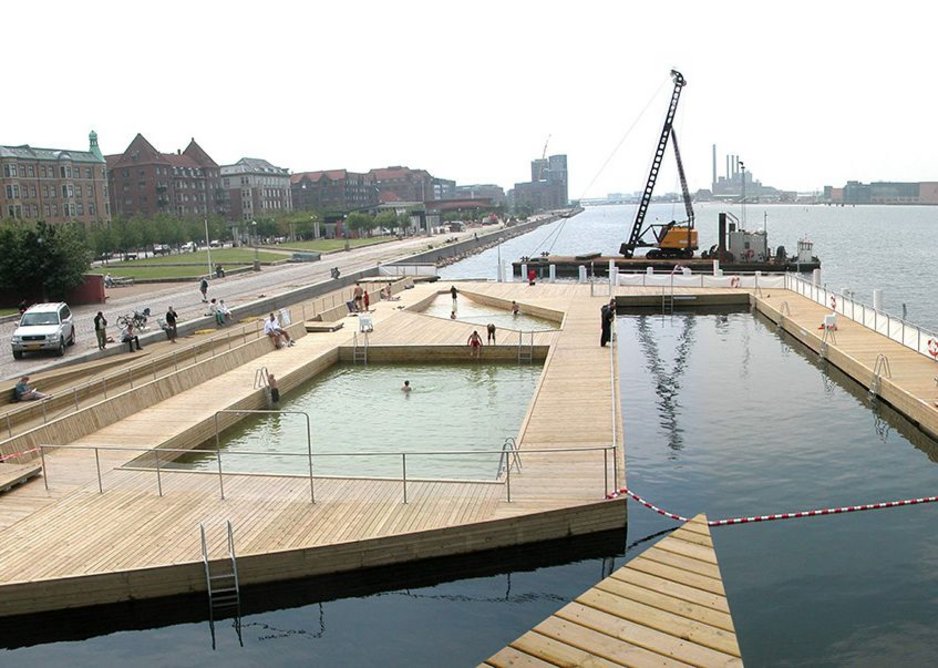 Nearly ready to play in Copenhagen Harbour Bath.