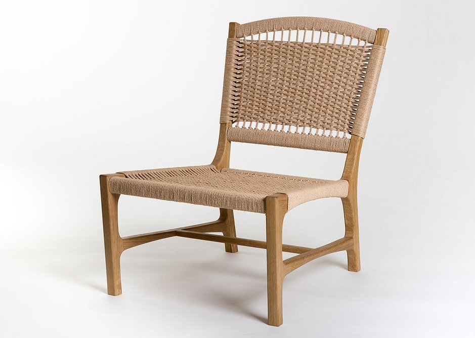 Student designer - Juan Junca of the Building Crafts College produced the Milena easy chair in European Oak .