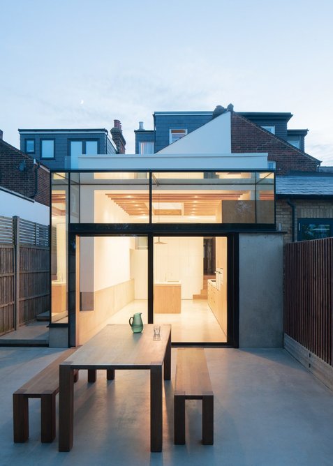 Maxlight glass structure at a home in Hertfordshire by architect The DHaus Company.