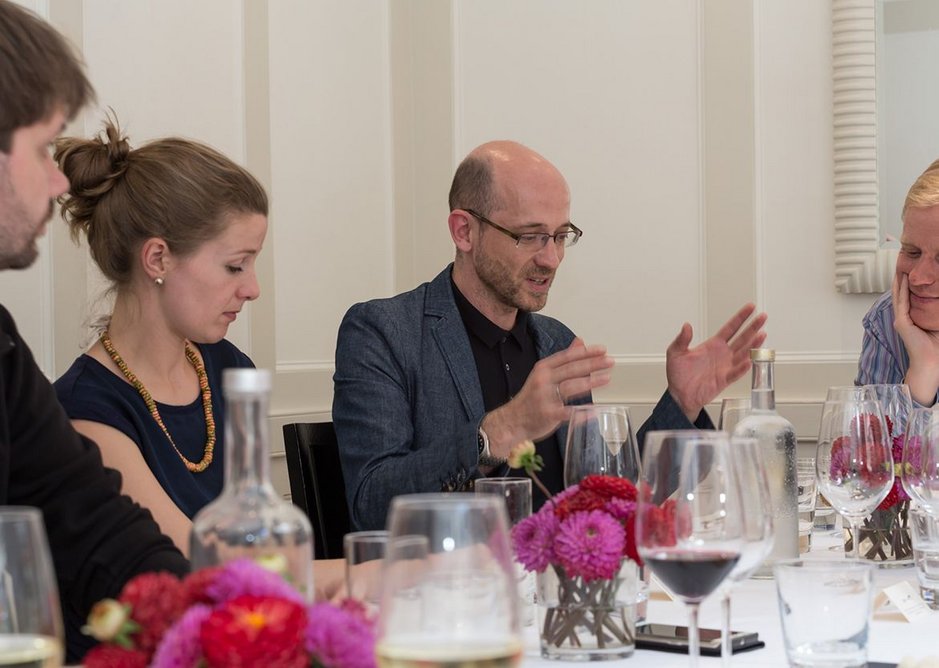 From left: Dirk Krolikowski, RIBAJ assistant editor Isabelle Priest, Peter Barbalov from Farrells and  Pierre Wassenaar.