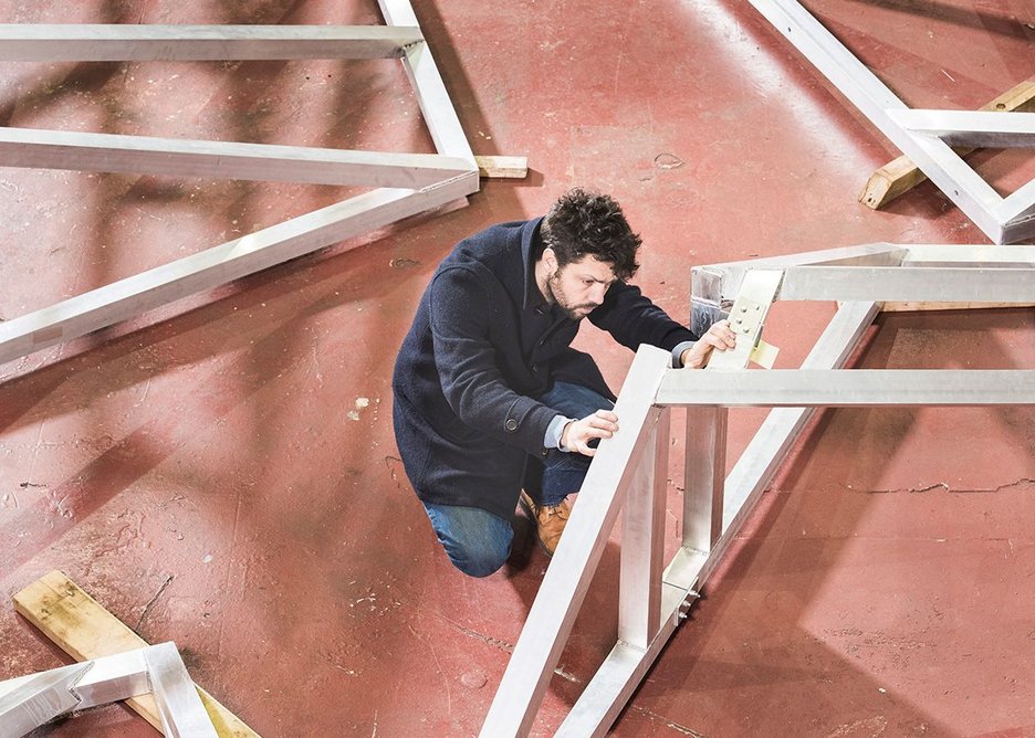 Conrad Shawcross, The Optic Cloak fabrication process, Metal Surgery.