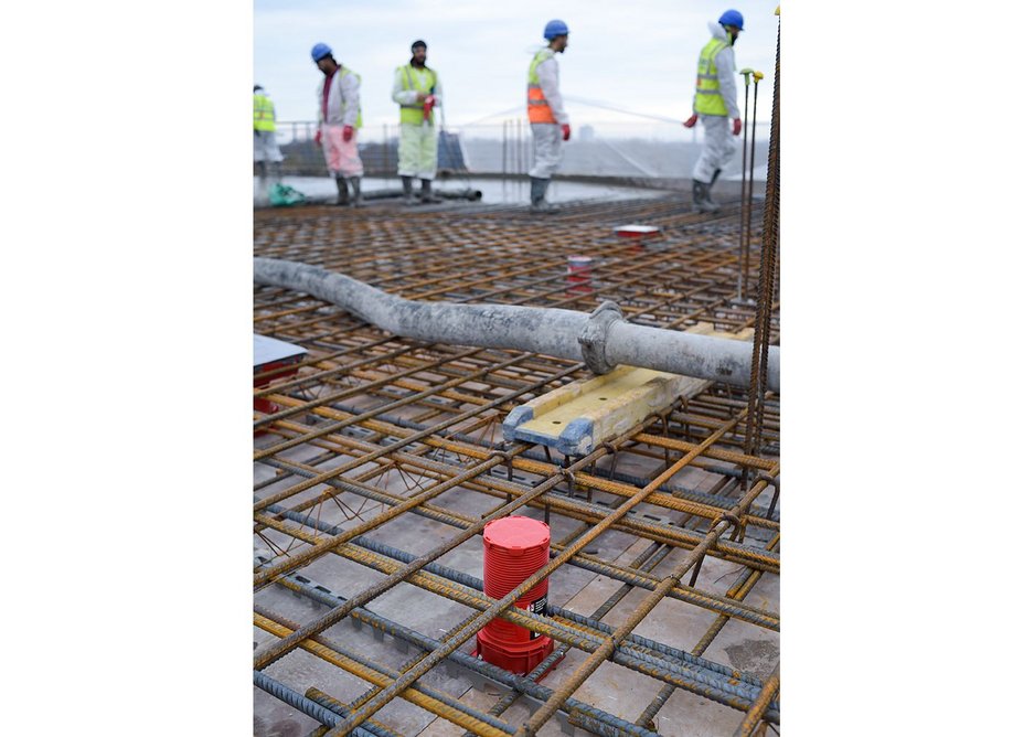 The device is small enough to cope with rebar set out grid...