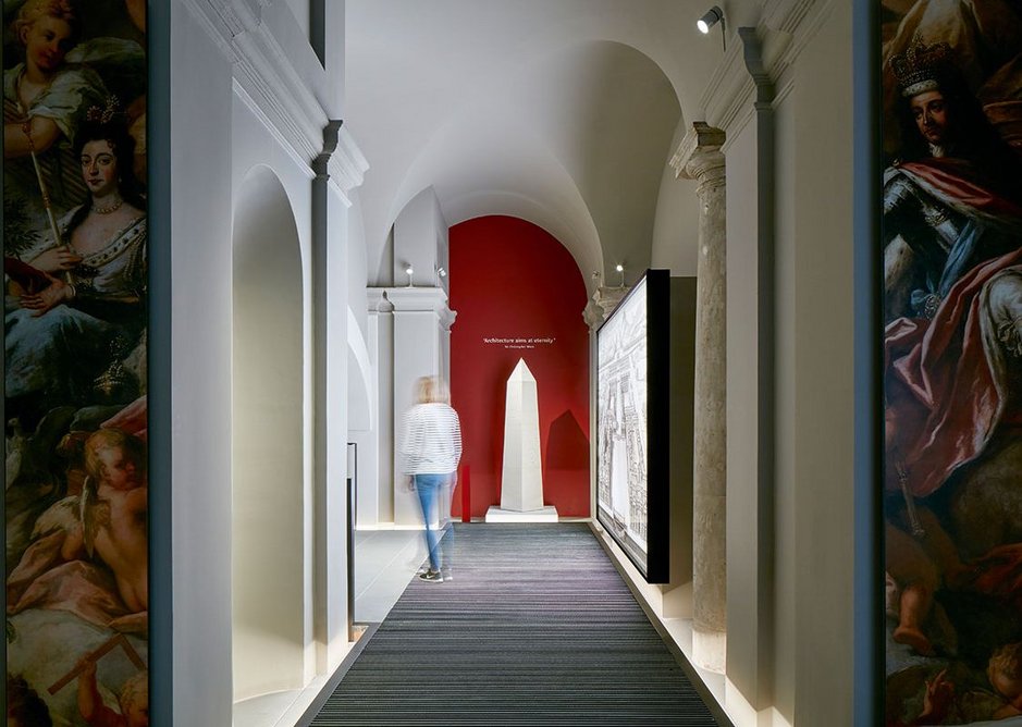 The small antechamber now acts as an exhibition space and ‘airlock’ to the Painted Hall.