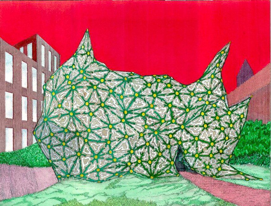 Peter Cook, Urban Retreat, 2018. From Peter Cook – City Landscapes at the Louisiana Museum of Modern Art.