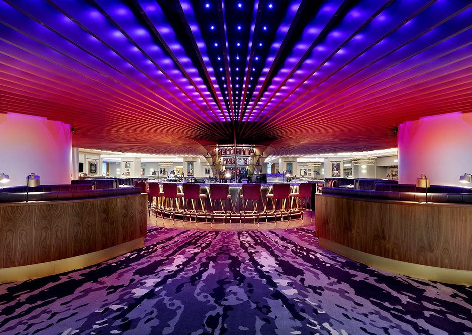 SonaSpray fc black decorative acoustic finish at the Hard Rock Hotel, London.