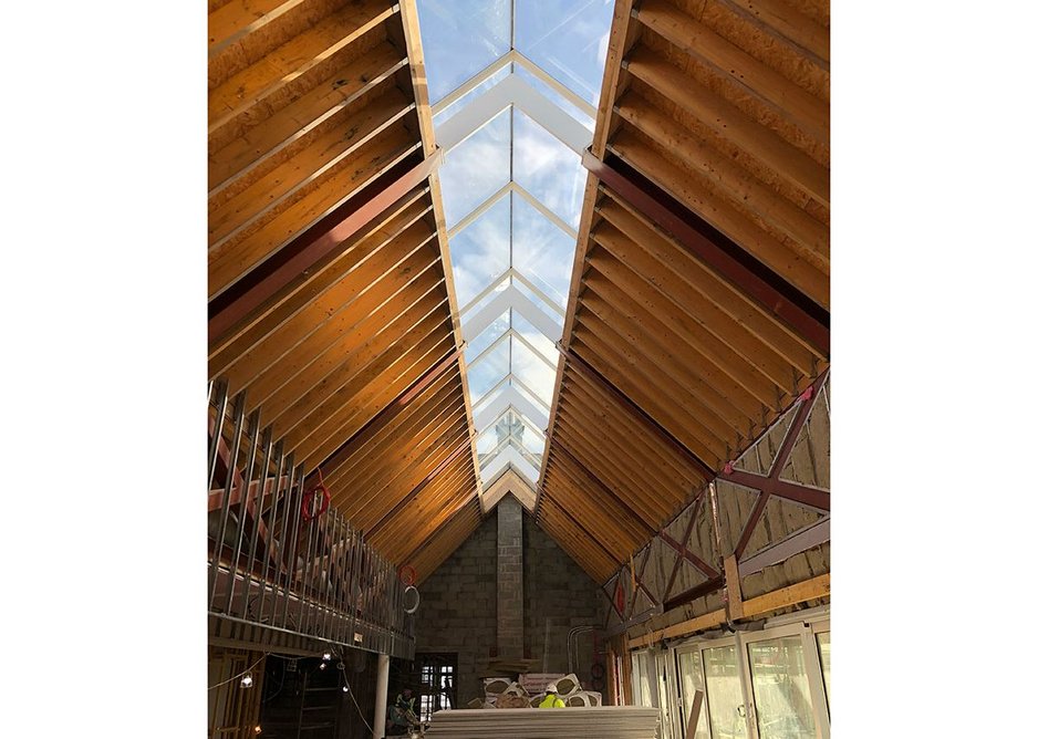Tall order: the Ridgeglaze measures 20.5 metres long and is split into individual sections of glass that run down each roof return to 1.3 metres.