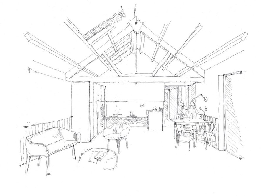 Interior sketch. Credit: Clementine Blakemore Architects