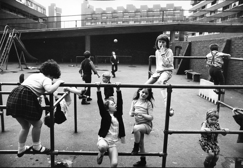 Tony Ray-Jones (photographer), Children’s playground, Pepys Estate, Deptford, London. Architects: Greater London Council Department of Architecture & Civic Design.