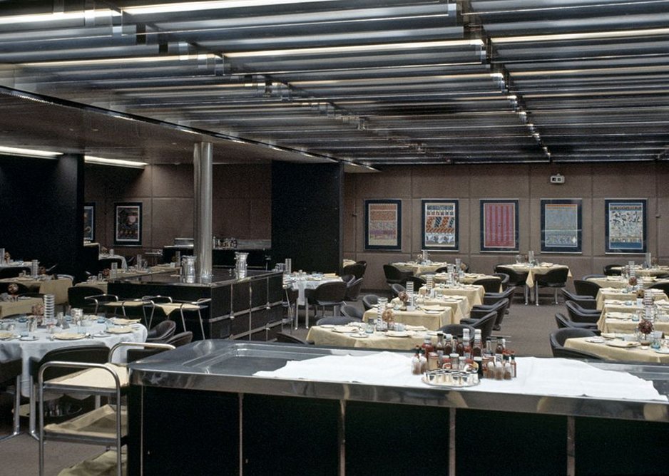 Columbia restaurant on the QE2, from the exhibition QE2 50 Years Later at the Glasgow School of Art.