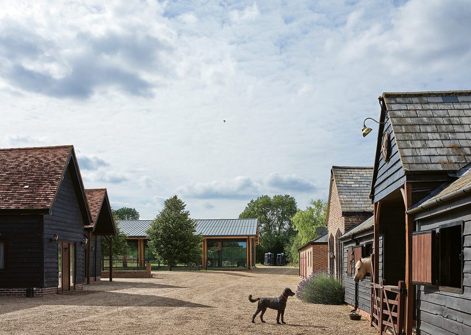 The manège terminating the stable yard.