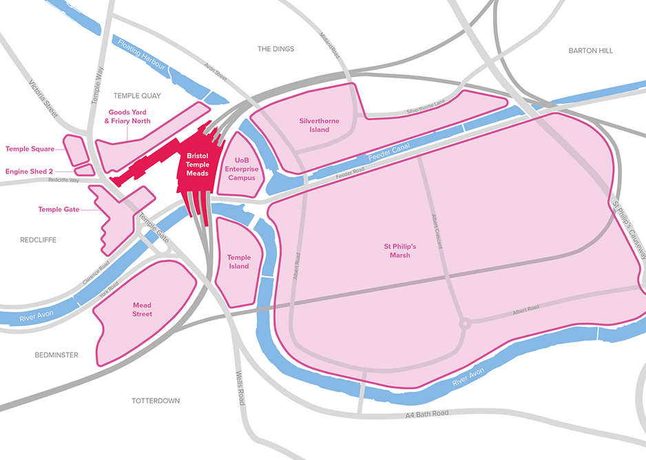 t Temple Quarter broken down into development areas.