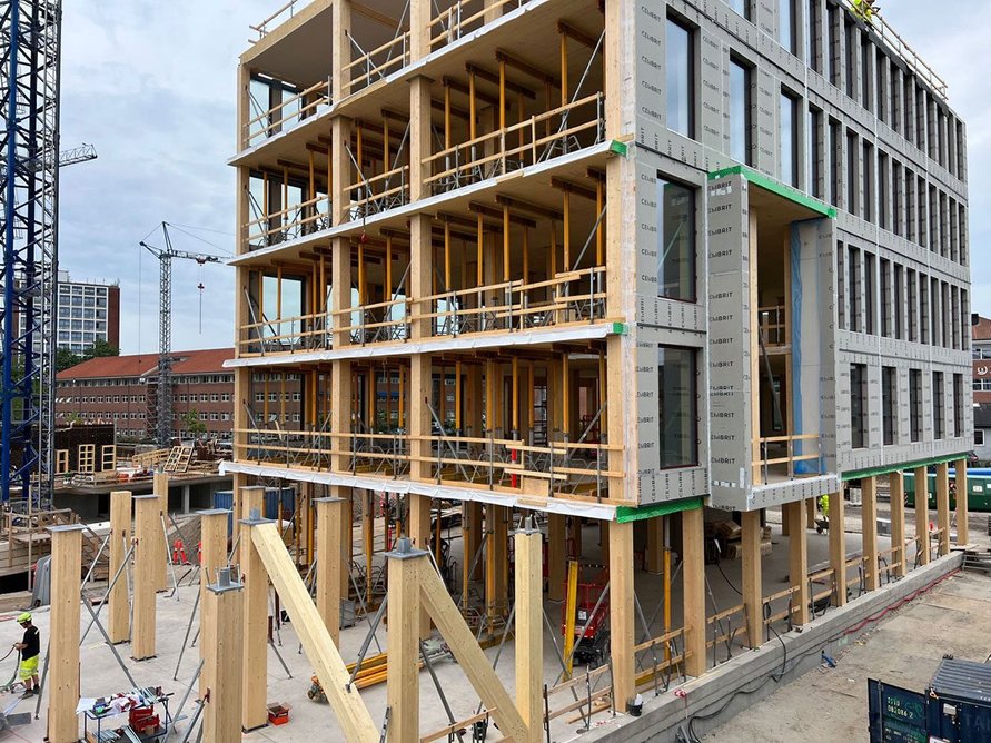 WoodHub, Odense, Denmark, C.F. Møller Architects, 2021–2026. The largest timber building in Denmark, this new government office hub in Odense will house 1,600 public employees.