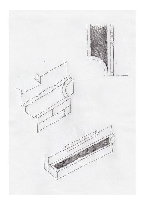 Sketch of granite planters. Credit: Al-Jawad Pike