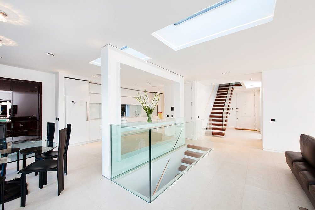 Surespan SkyView rooflights in a modern kitchen.