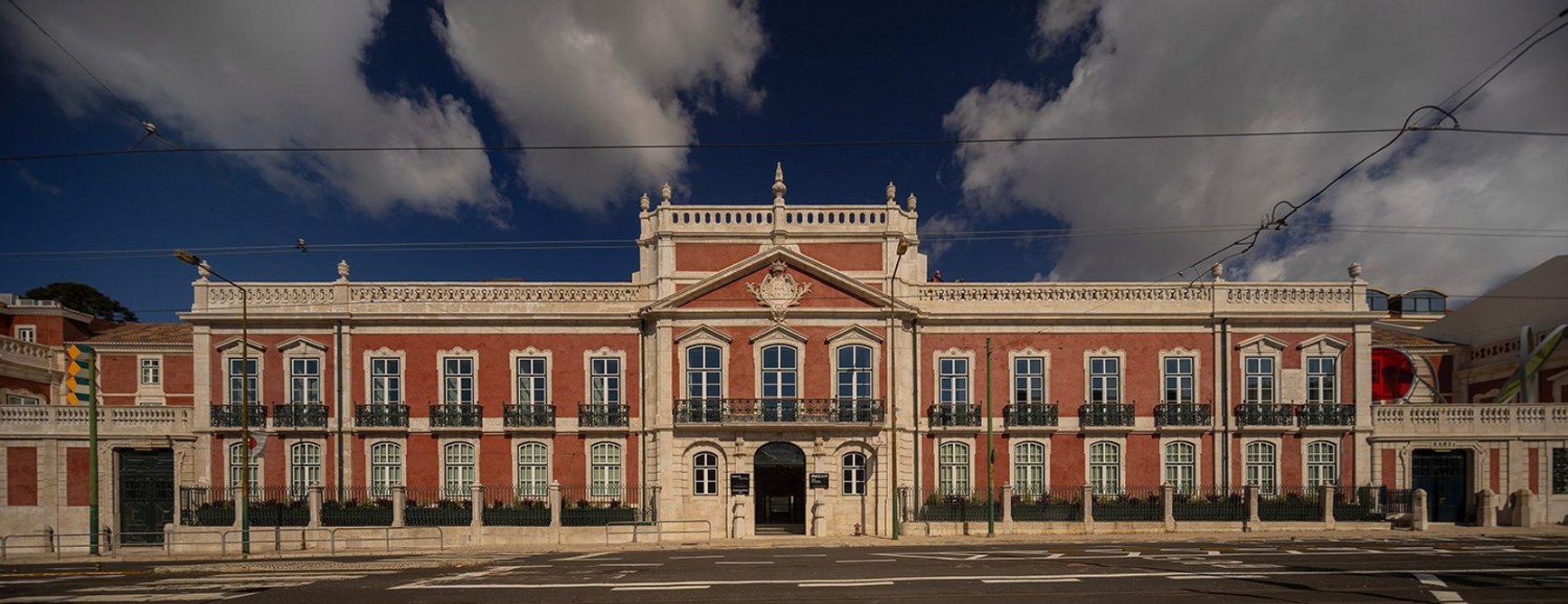 The street-side facade of the original palace.