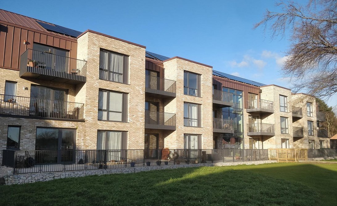 Apartments at Lowfield Green for over 55s. Each has its own outdoor space with a view over the new communal green at the centre of the whole development.