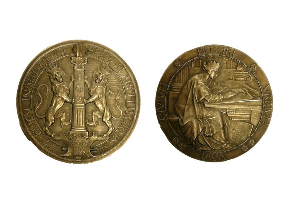 The RIBA Silver Medal for Measured Drawings. Designed by George Frampton, 1906. Awarded to Benjamin Stanley Tempest in 1927.